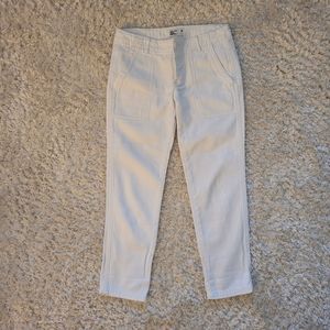 AE Outfitters White Denim/Cotton hip-hugger Pants